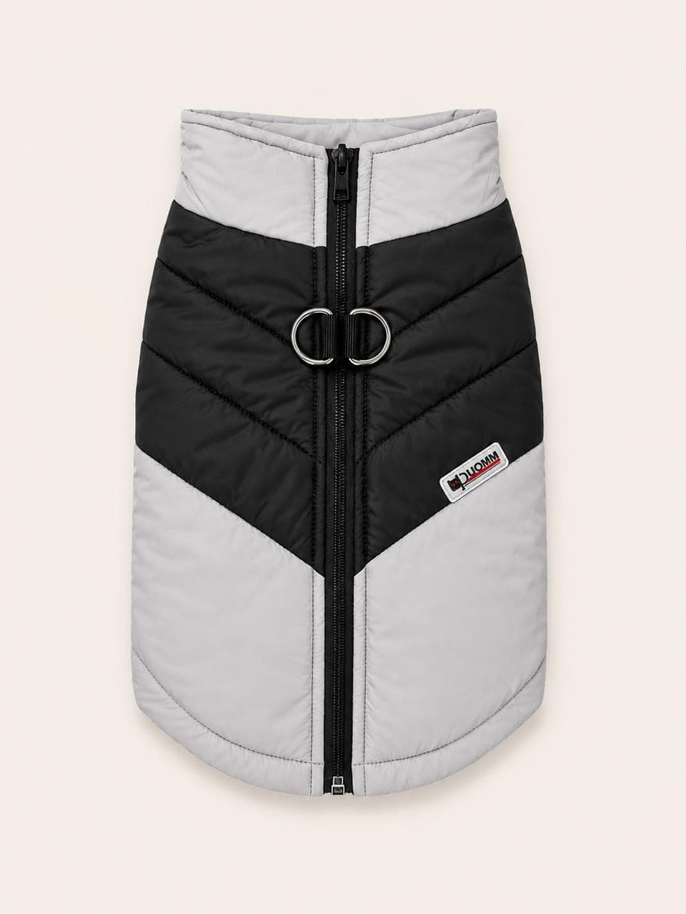 Parka gris y negra, vista de producto